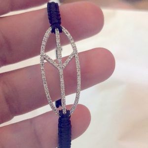 Tai Peace Sign Bracelet with Swarovski crystals